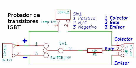 Circuito de prueba transistores IGBT