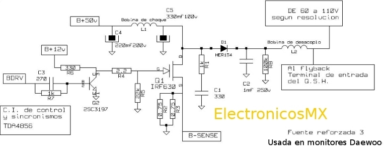 circuito fuente reforzada 