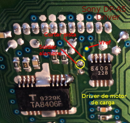 sony dp-a5 driver del motor de carga